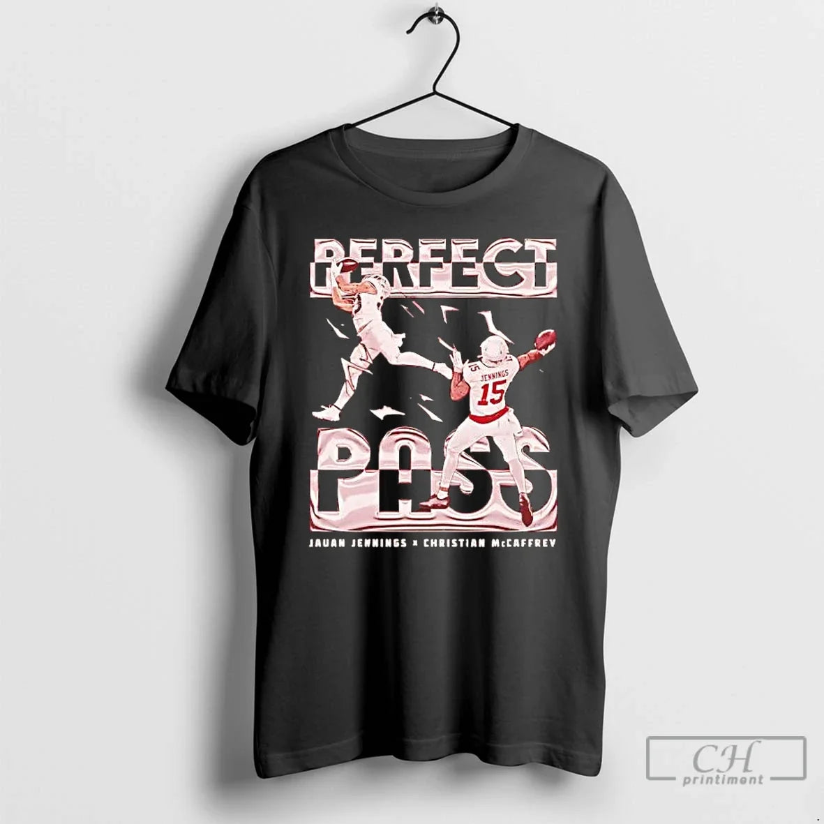 Jauan Jennings Christian Mccaffrey Perfect Pass San - Adult & Kids T-Shirts, Sweatshirts & Hoodies apparel design preview 1
