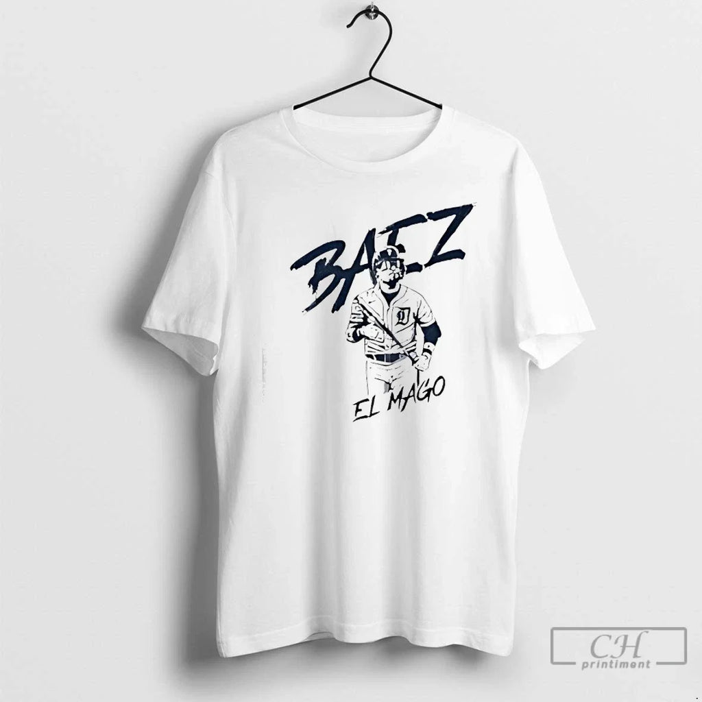 Javier Baez El Mago Detroit Tigers Player Caricature - Adult & Kids T-Shirts, Sweatshirts & Hoodies apparel design preview 1