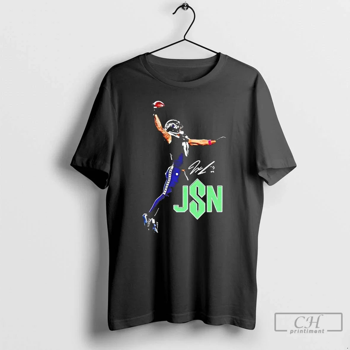Jaxon Smith Njigba Touchdown Celebration Signature - Adult & Kids T-Shirts, Sweatshirts & Hoodies apparel design preview 1