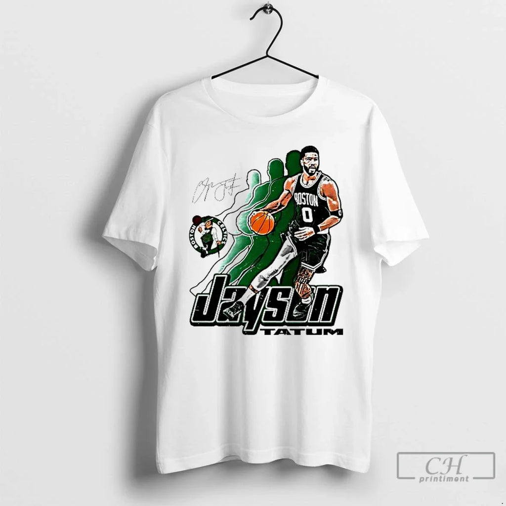 Jayson Tatum Boston Celtics Signature 0 Retro - Adult & Kids T-Shirts, Sweatshirts & Hoodies apparel design preview 1