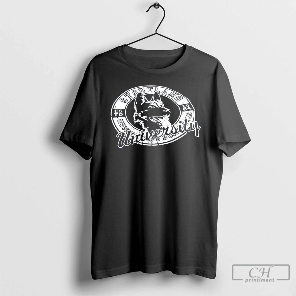 Jeff Stoutland University Estd 1984 Hungry Dogs Run - Adult & Kids T-Shirts, Sweatshirts & Hoodies apparel design preview 1
