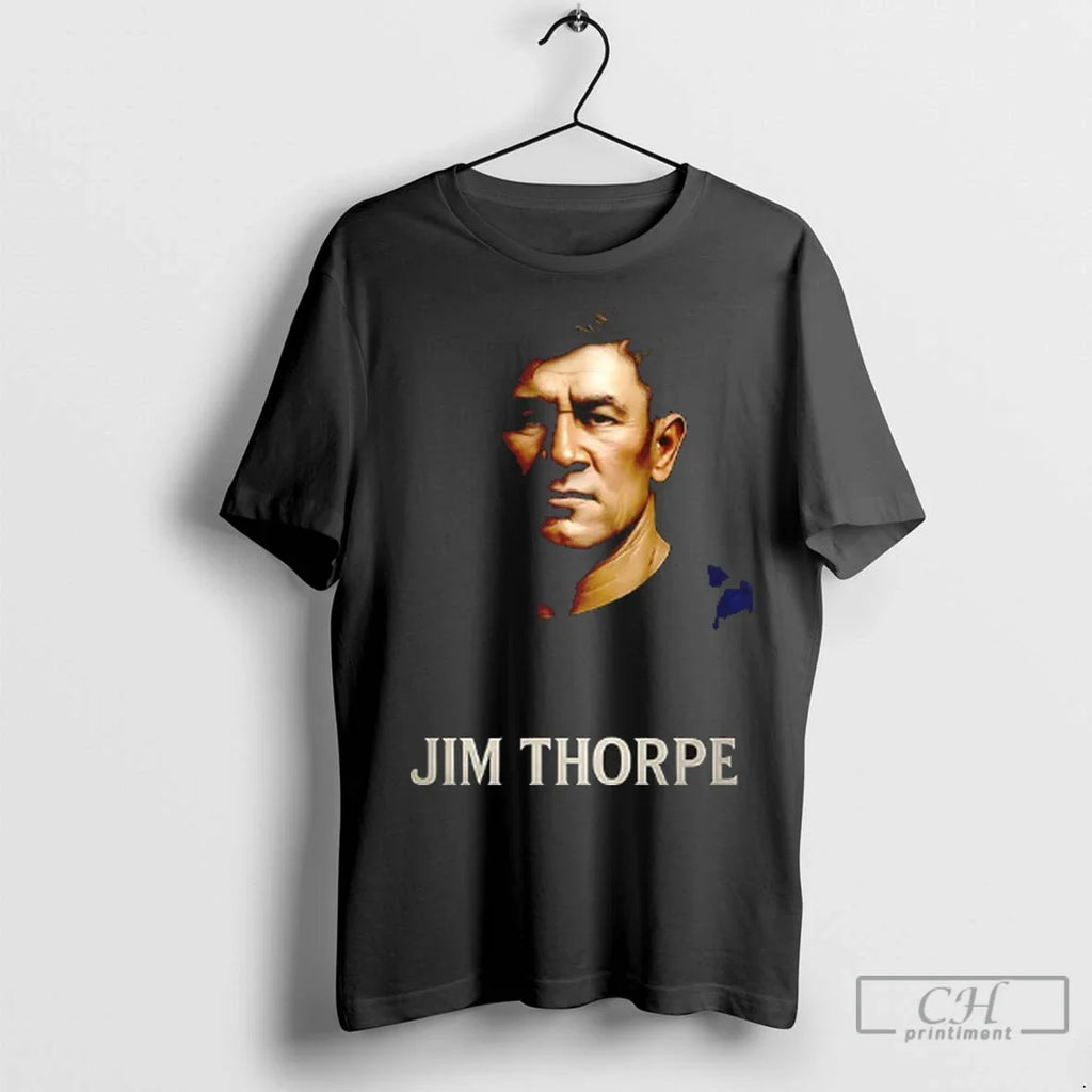Premium Jim Thorpe Realistic Portrait - Adult & Kids T-Shirts, Sweatshirts & Hoodies apparel design preview 1