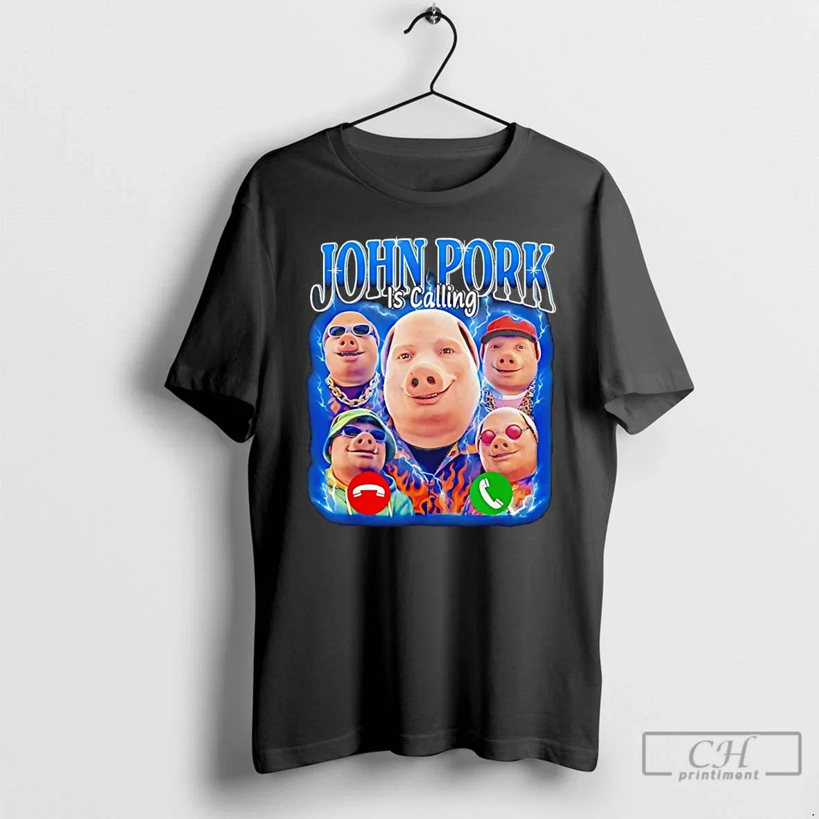 John Pork Is Calling Meme - Adult & Kids T-Shirts, Sweatshirts & Hoodies apparel design preview 1