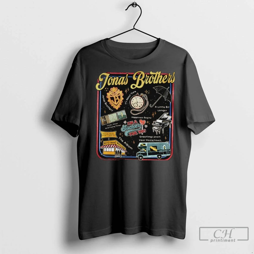 Premium Jonas Brothers Greetings From Your Hometown - Adult & Kids T-Shirts, Sweatshirts & Hoodies apparel design preview 1
