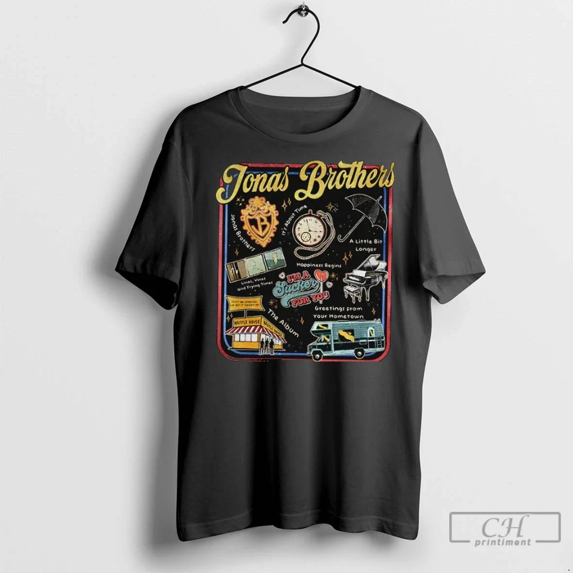 Premium Jonas Brothers Greetings From Your Hometown - Adult & Kids T-Shirts, Sweatshirts & Hoodies apparel design preview 1