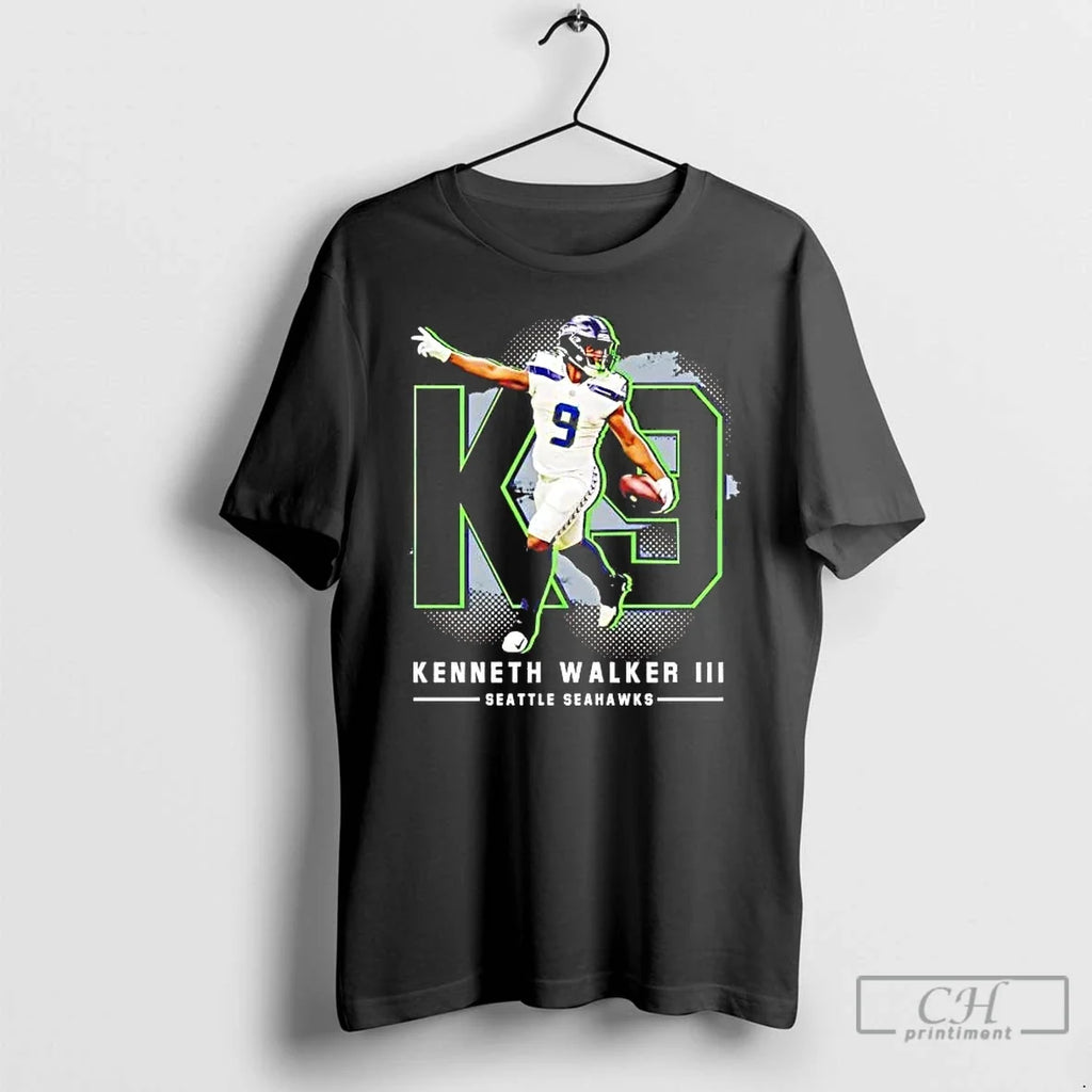 Kenneth Walker Iii Running Celebration Seahawks - Adult & Kids T-Shirts, Sweatshirts & Hoodies apparel design preview 1