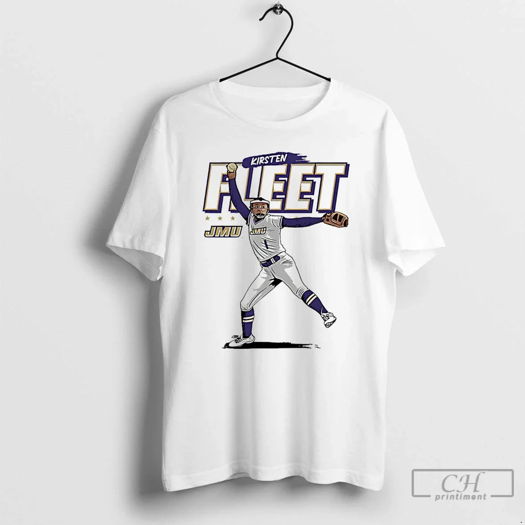 Kirsten Fleet Jmu Softball Ncaa Caricature - Adult & Kids T-Shirts, Sweatshirts & Hoodies apparel design preview 1