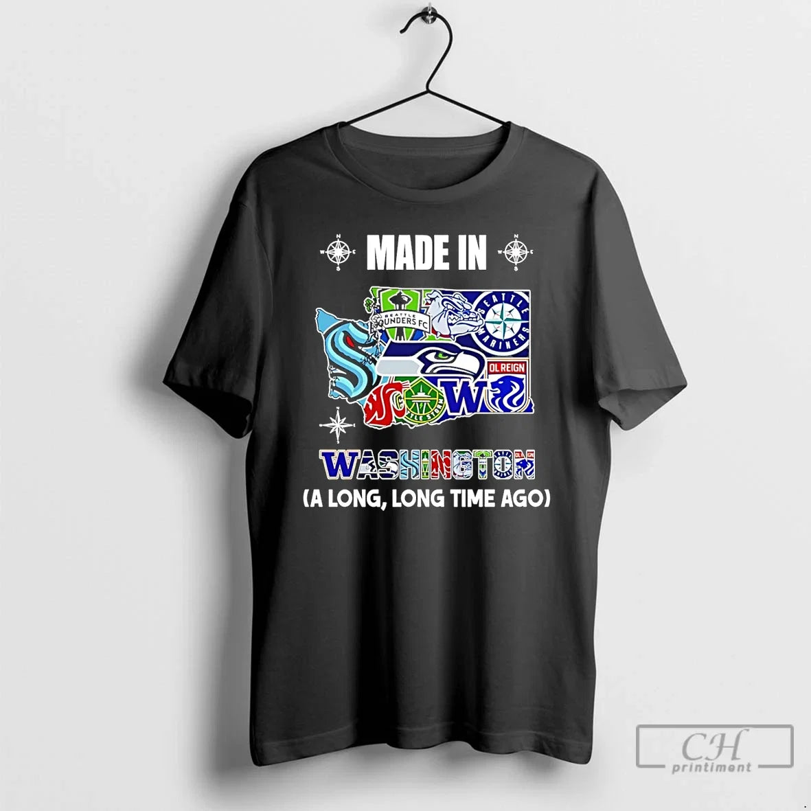 Made Washington Long Time Ago State - Adult & Kids T-Shirts, Sweatshirts & Hoodies apparel design preview 1