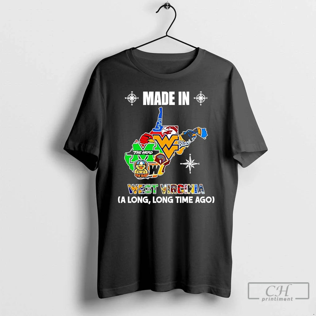 Made West Virginia Long Time Ago State - Adult & Kids T-Shirts, Sweatshirts & Hoodies apparel design preview 1