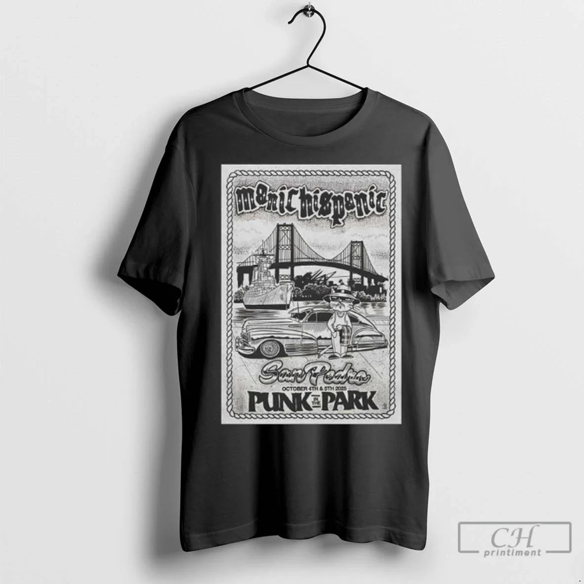 Premium Manic Hispanic Punk In The Park San Pedro Ca - Adult & Kids T-Shirts, Sweatshirts & Hoodies apparel design preview 1