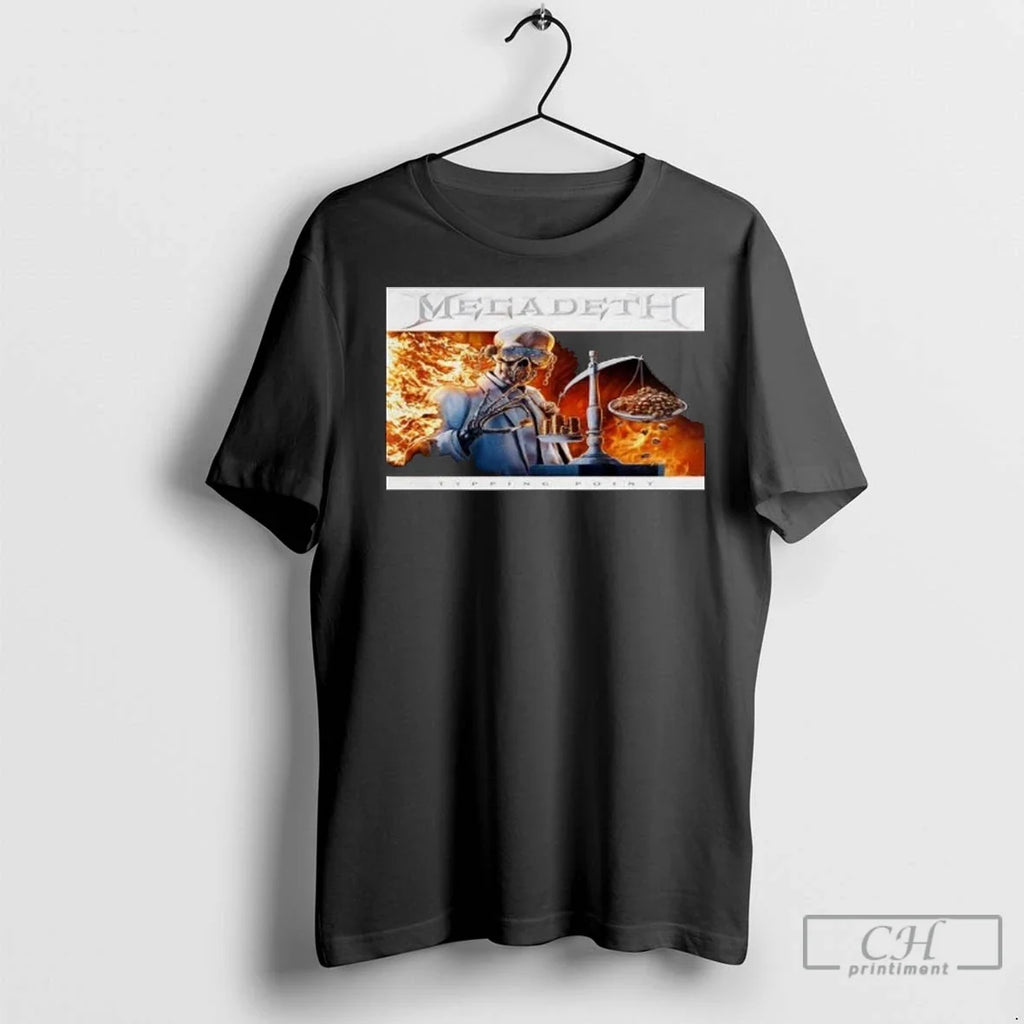 Premium Megadeth Tipping Point Tour 2025 Long Sleve - Adult & Kids T-Shirts, Sweatshirts & Hoodies apparel design preview 1