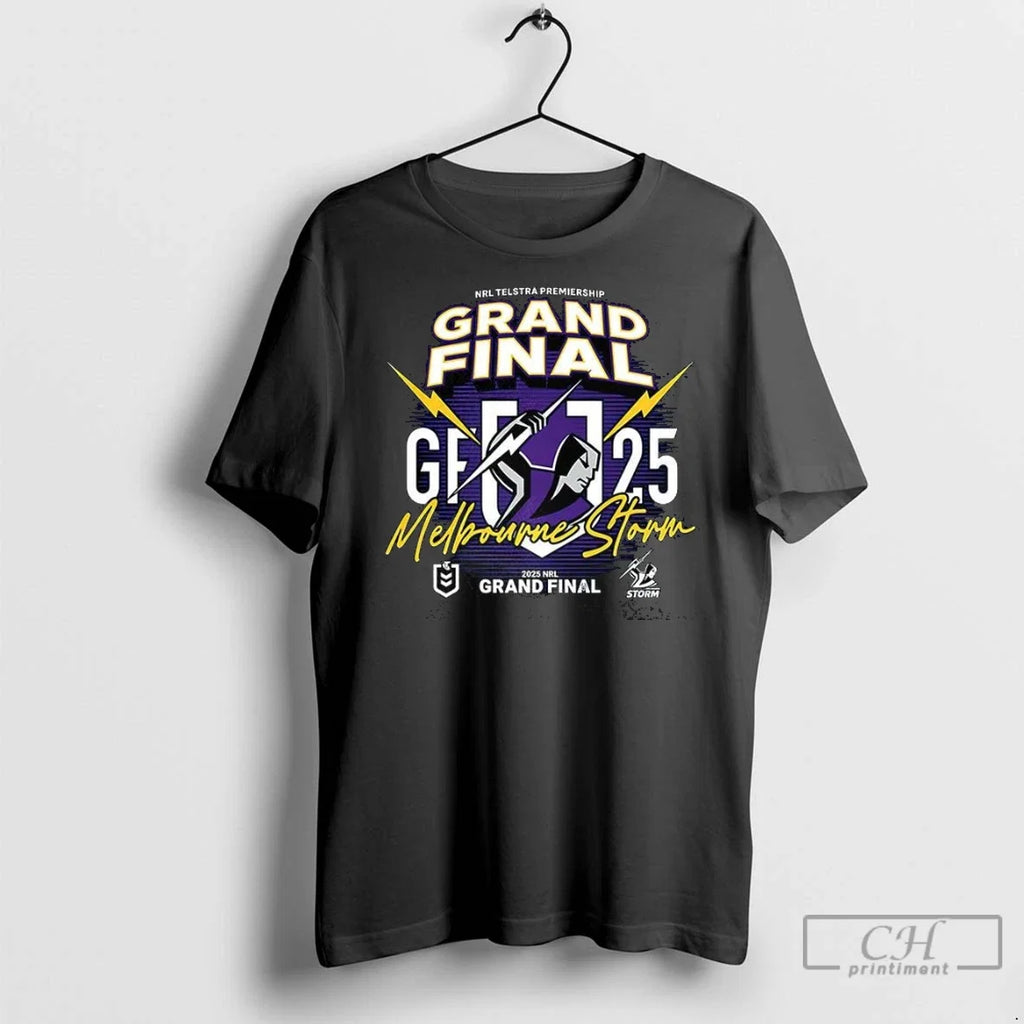 Premium Melbourne Storm 2025 Nrl Mens Grand Final - Adult & Kids T-Shirts, Sweatshirts & Hoodies apparel design preview 1