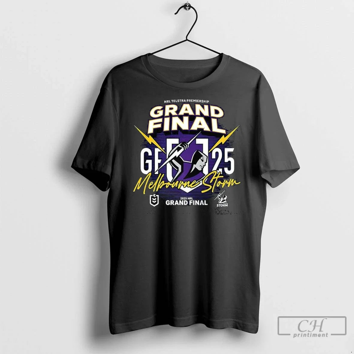 Premium Melbourne Storm 2025 Nrl Mens Grand Final - Adult & Kids T-Shirts, Sweatshirts & Hoodies apparel design preview 1