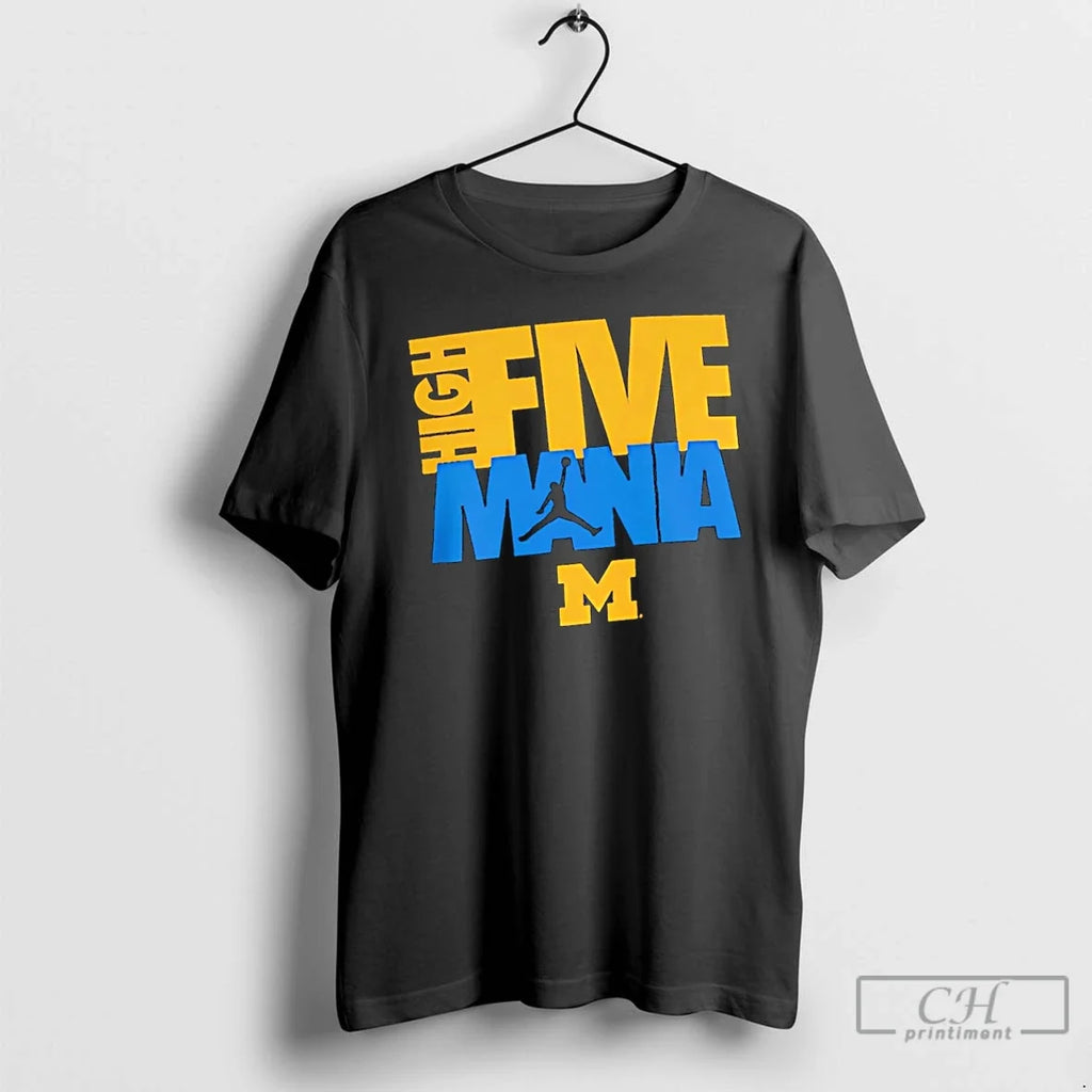 Michigan Wolverines High Five Mania Logo - Adult & Kids T-Shirts, Sweatshirts & Hoodies apparel design preview 1