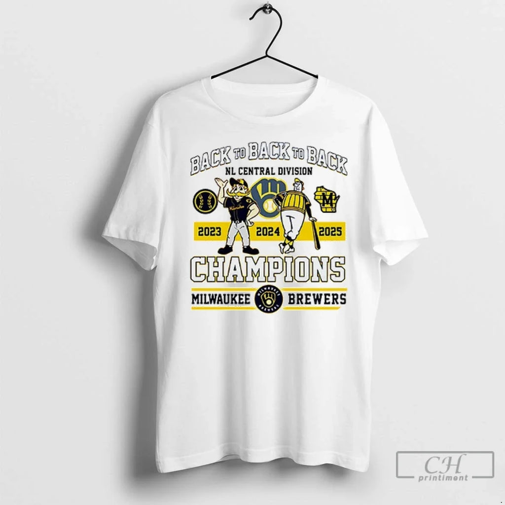 Premium Milwaukee Brewers Back To Nl Central Division - Adult & Kids T-Shirts, Sweatshirts & Hoodies apparel design preview 1