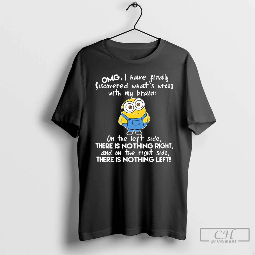 Minion Omg I Have Finally Discovered Whats Wrong My - Adult & Kids T-Shirts, Sweatshirts & Hoodies apparel design preview 1