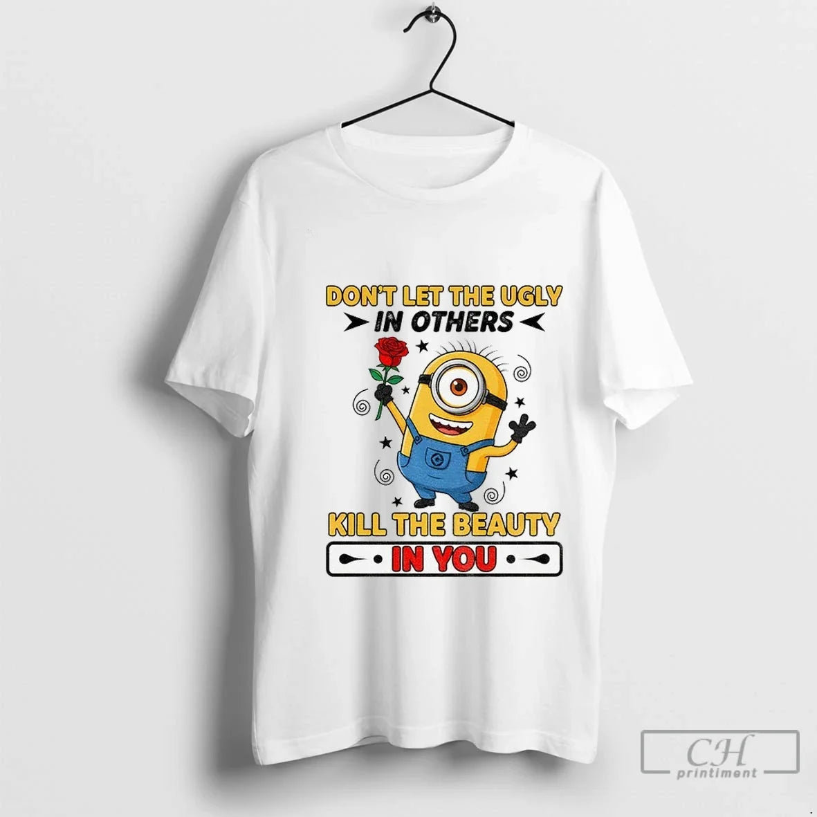 Premium Minion Dont Let The Ugly In Others Kill - Adult & Kids T-Shirts, Sweatshirts & Hoodies apparel design preview 1