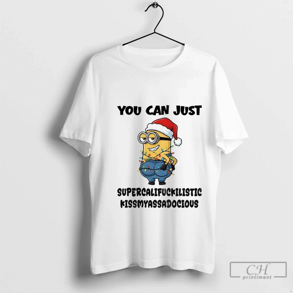 Premium Minion Santa Hat You Can Just - Adult & Kids T-Shirts, Sweatshirts & Hoodies apparel design preview 1