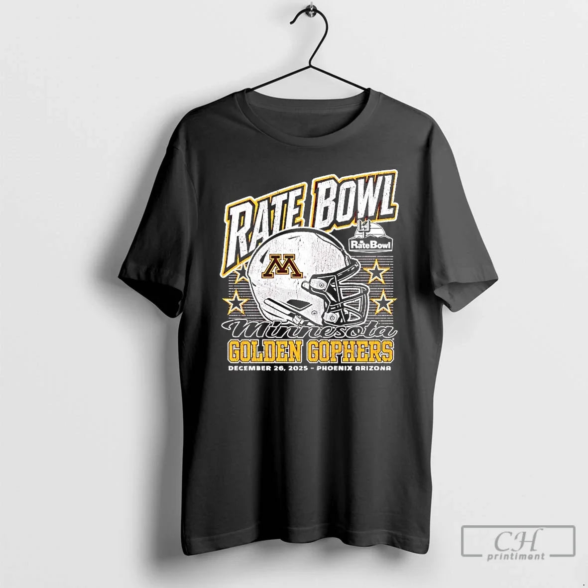 Minnesota Golden Gophers 2025 Rate Bowl Phoenix - Adult & Kids T-Shirts, Sweatshirts & Hoodies apparel design preview 1