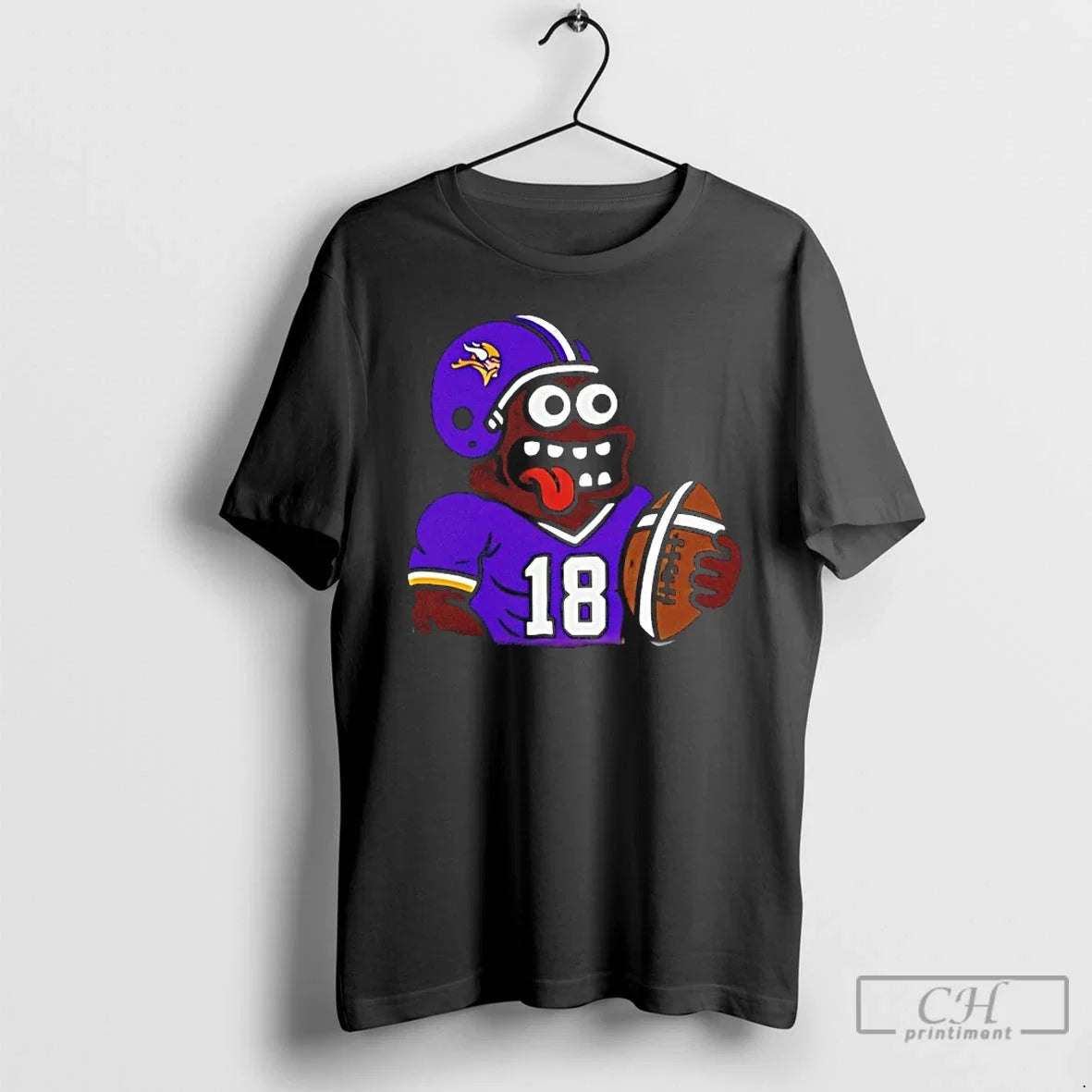 Minnesota Vikings Justin Jefferson Monster Toast - Adult & Kids T-Shirts, Sweatshirts & Hoodies apparel design preview 1