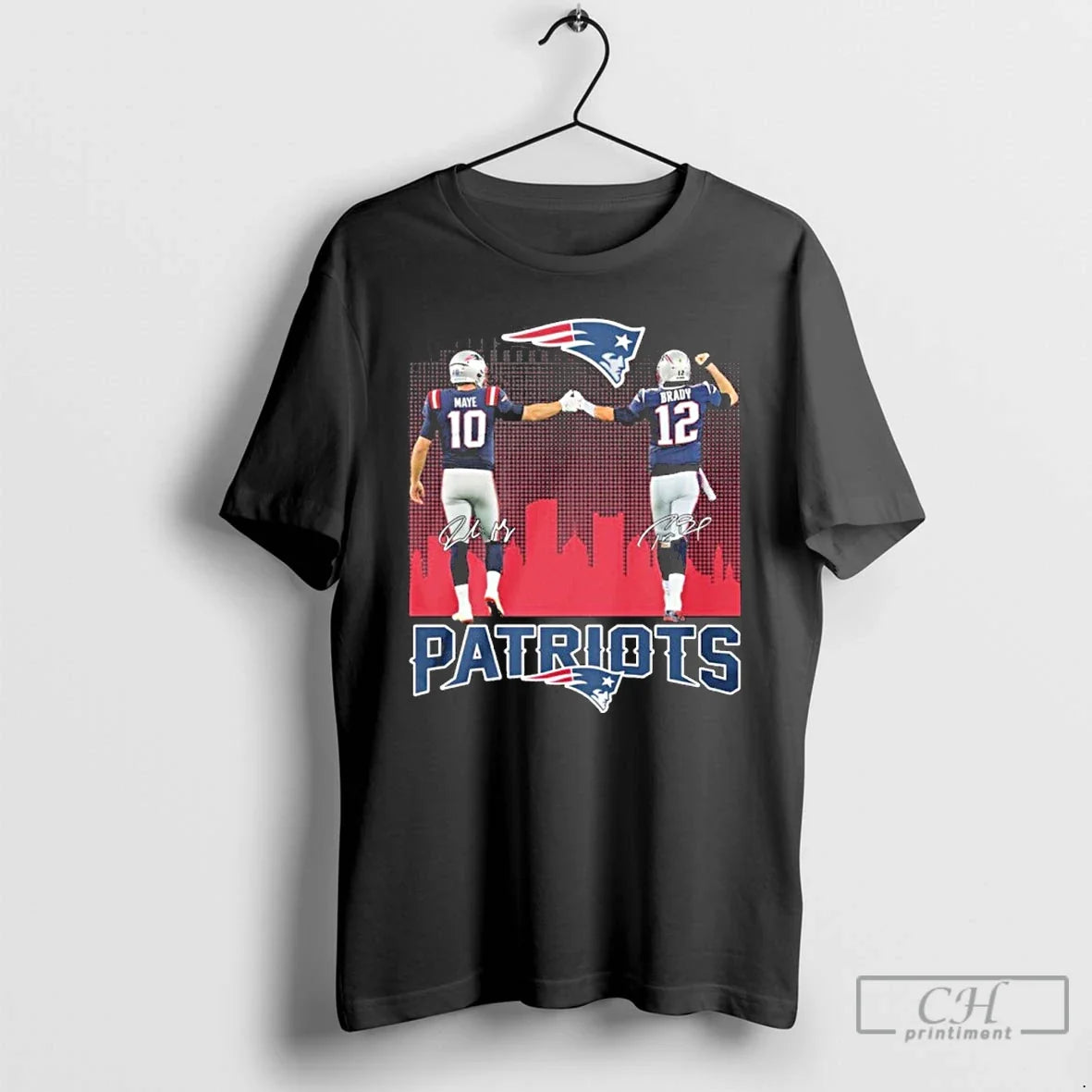 Ne Patriots Maye Vs Brady - Adult & Kids T-Shirts, Sweatshirts & Hoodies apparel design preview 1