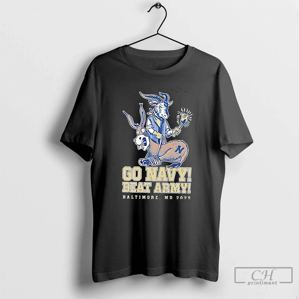 Navy Midshipmen 2025 Champions Go Beat Army - Adult & Kids T-Shirts, Sweatshirts & Hoodies apparel design preview 1
