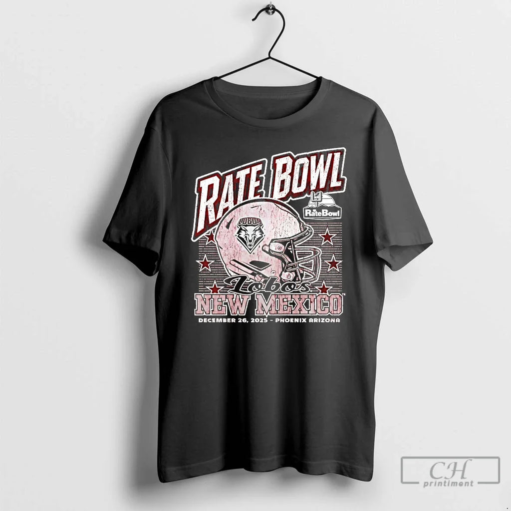 New Mexico Lobos 2025 Rate Bowl Phoenix Arizona - Adult & Kids T-Shirts, Sweatshirts & Hoodies apparel design preview 1