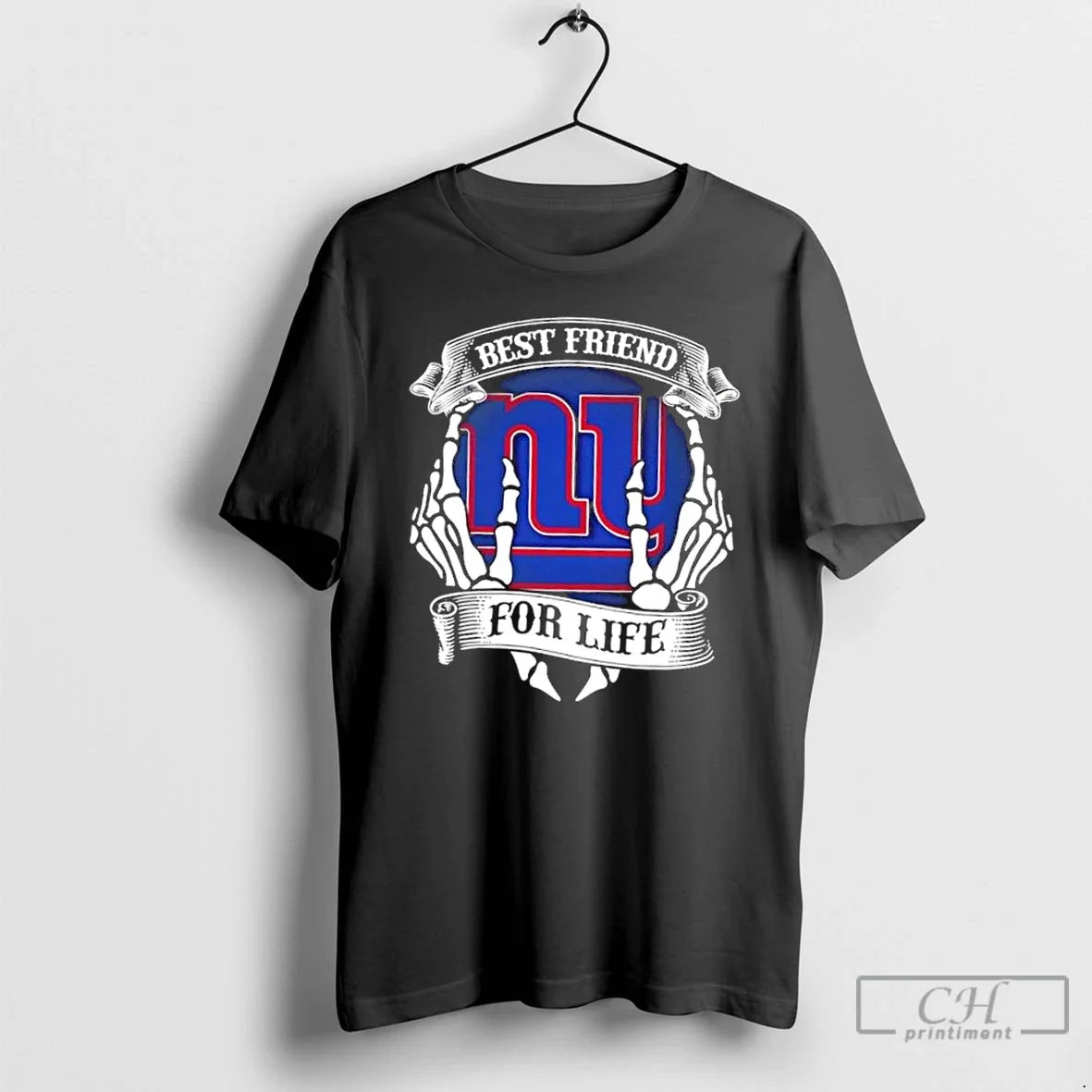 New York Giants Football Best Friend Life Hands Bones - Adult & Kids T-Shirts, Sweatshirts & Hoodies apparel design preview 1
