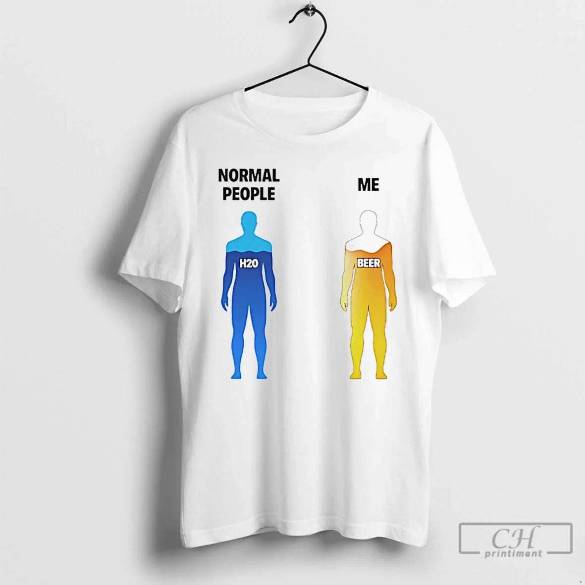 Normal People Vs Me H20 Beer - Adult & Kids T-Shirts, Sweatshirts & Hoodies apparel design preview 1