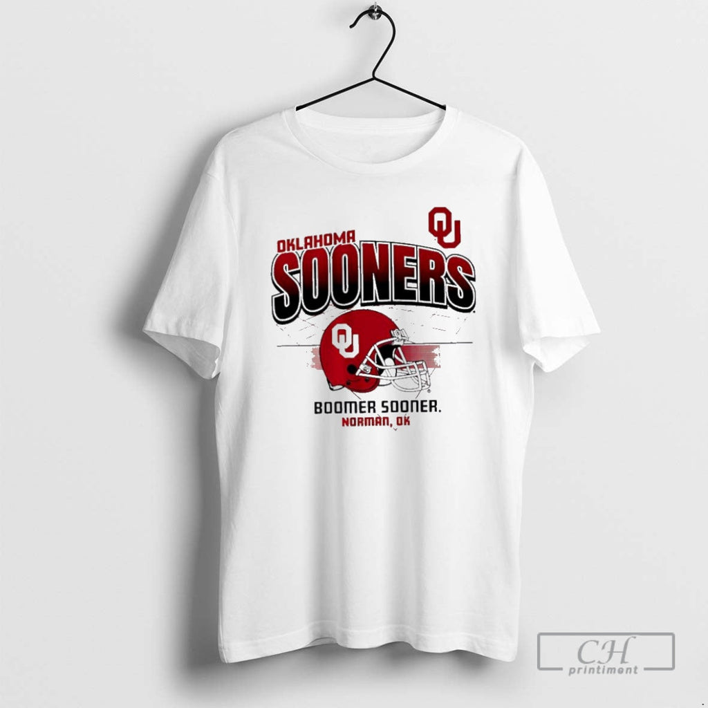 Oklahoma Sooners Helmet Grid Football - Adult & Kids T-Shirts, Sweatshirts & Hoodies apparel design preview 1