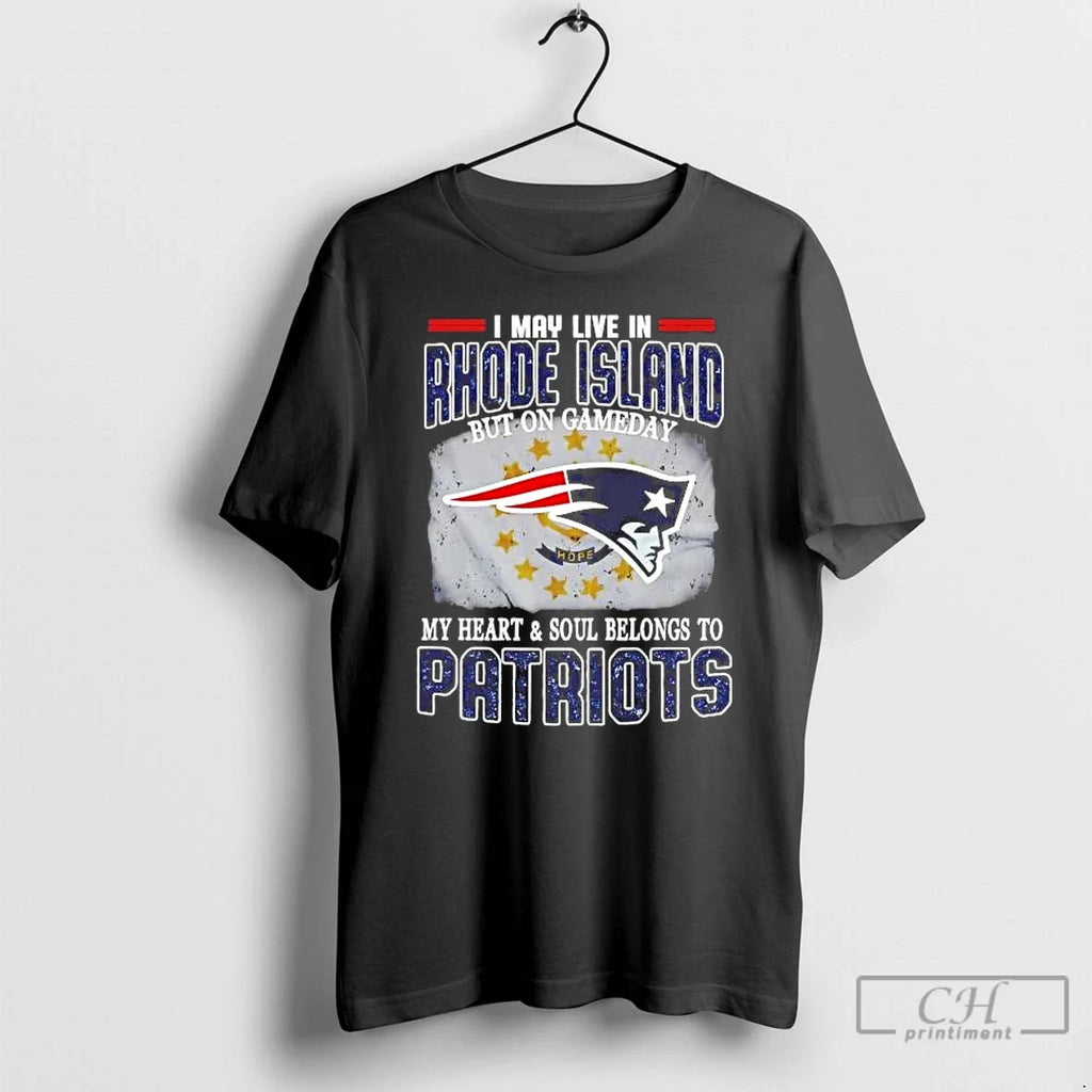 Gameday My Heart Soul Belongs Patriots I May Live - Adult & Kids T-Shirts, Sweatshirts & Hoodies apparel design preview 1