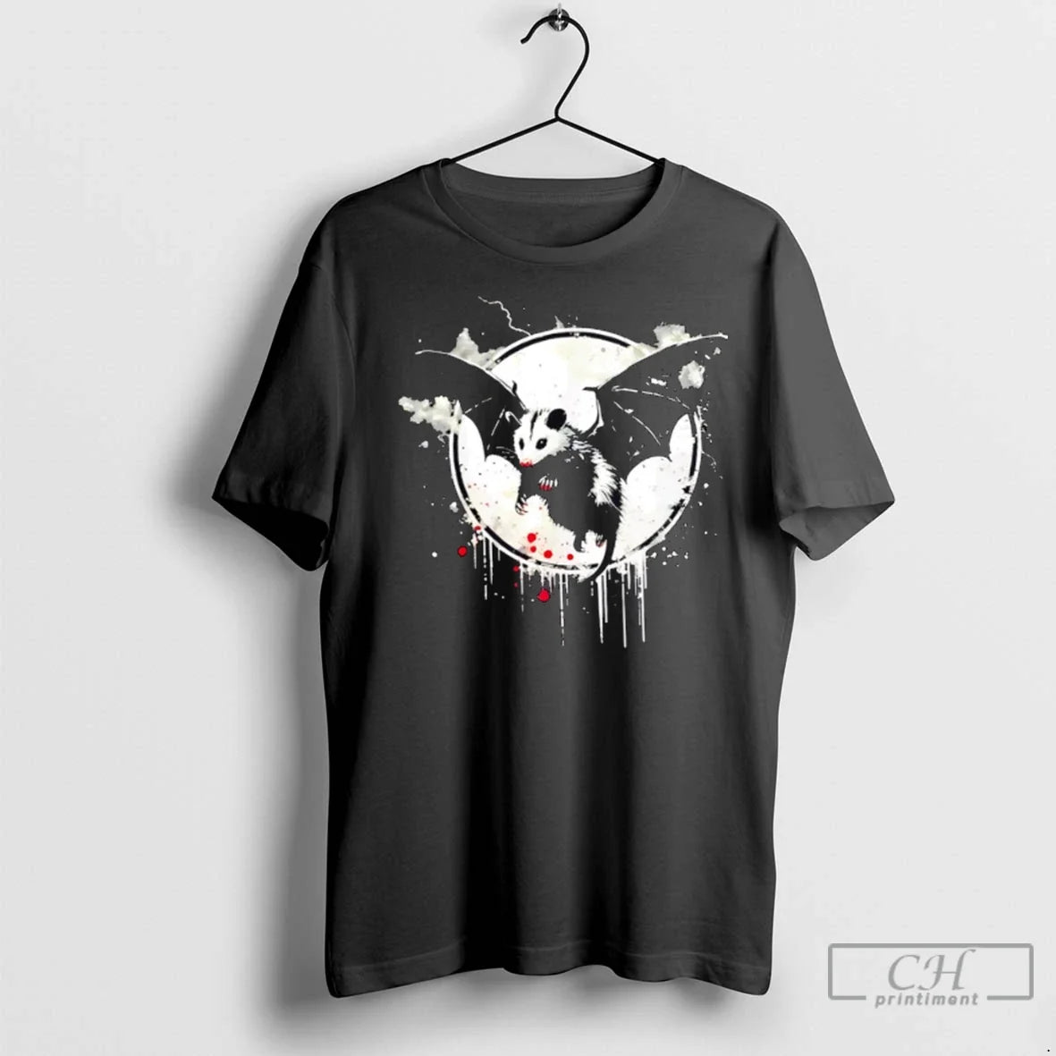 Premium Opossum Bat Halloween Lover - Adult & Kids T-Shirts, Sweatshirts & Hoodies apparel design preview 1