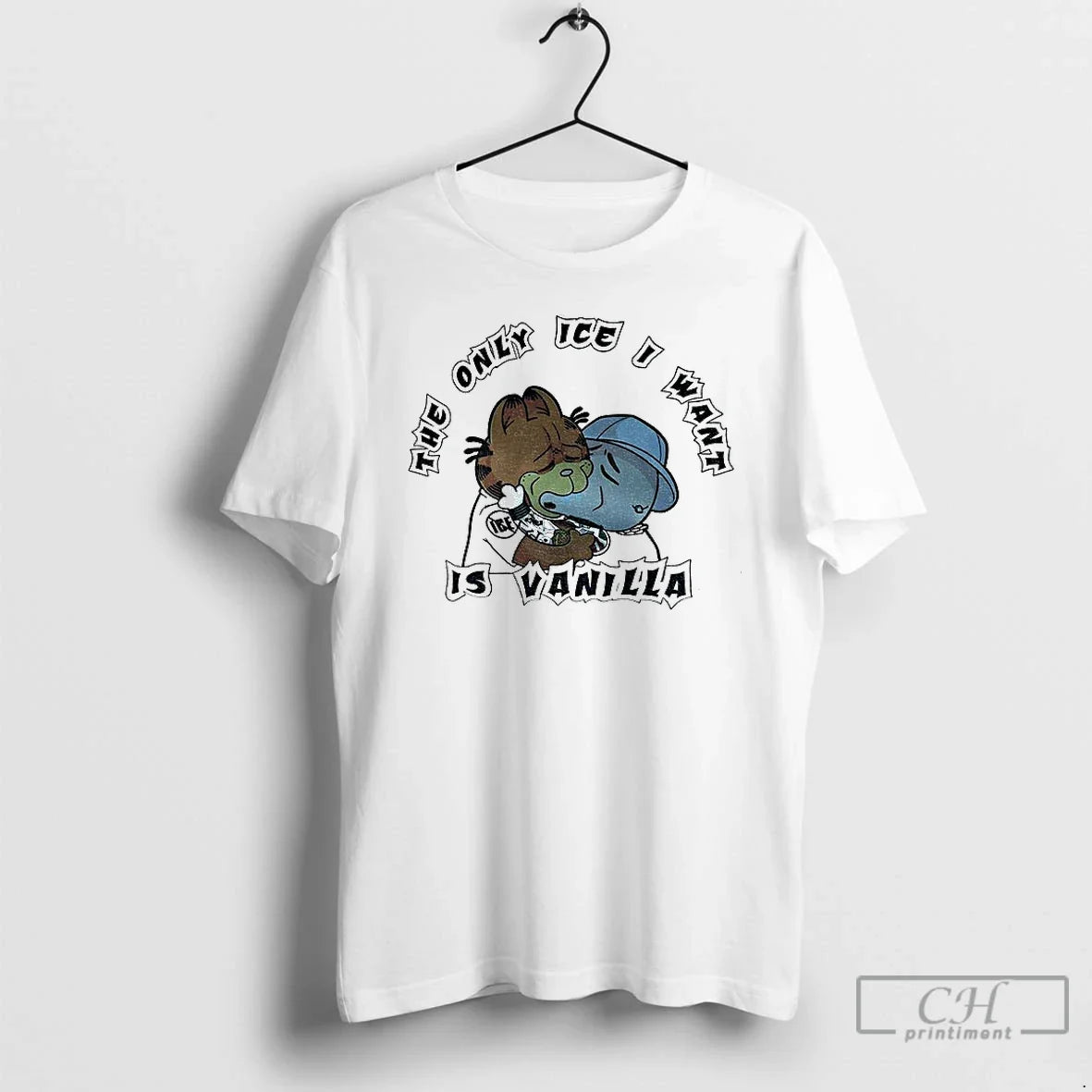 Orange Cat Only Ice I Want Is Vanilla - Adult & Kids T-Shirts, Sweatshirts & Hoodies apparel design preview 1