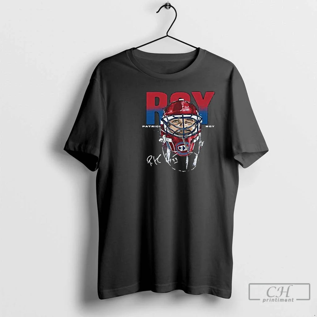 Patrick Roy Montreal Goalie Mask Circle Black - Adult & Kids T-Shirts, Sweatshirts & Hoodies apparel design preview 1