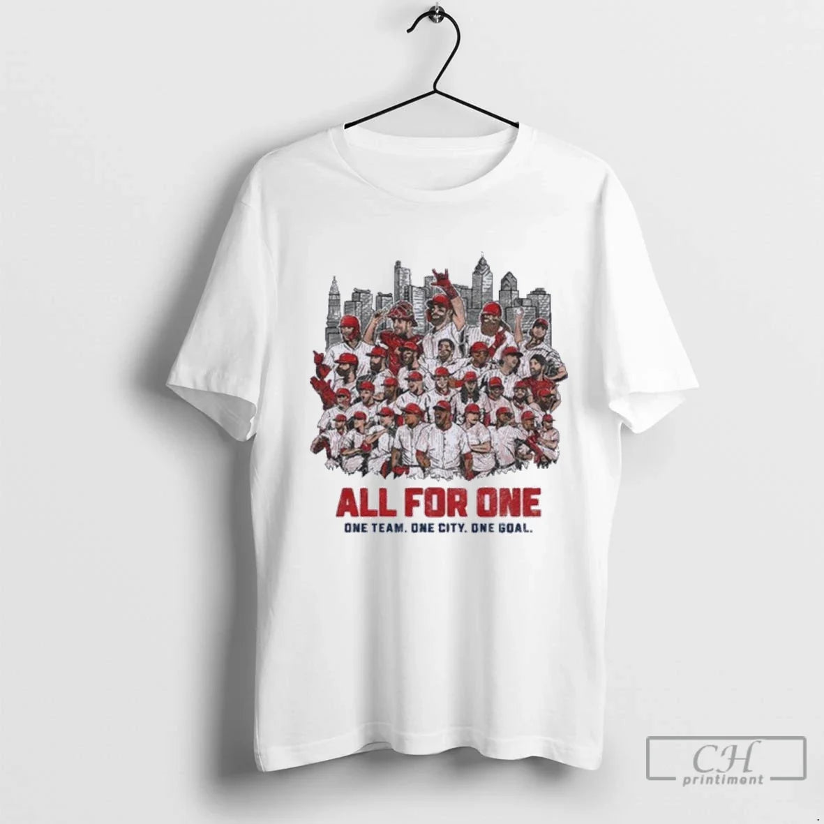 Premium Philadelphia Phillies All For One Team City - Adult & Kids T-Shirts, Sweatshirts & Hoodies apparel design preview 1
