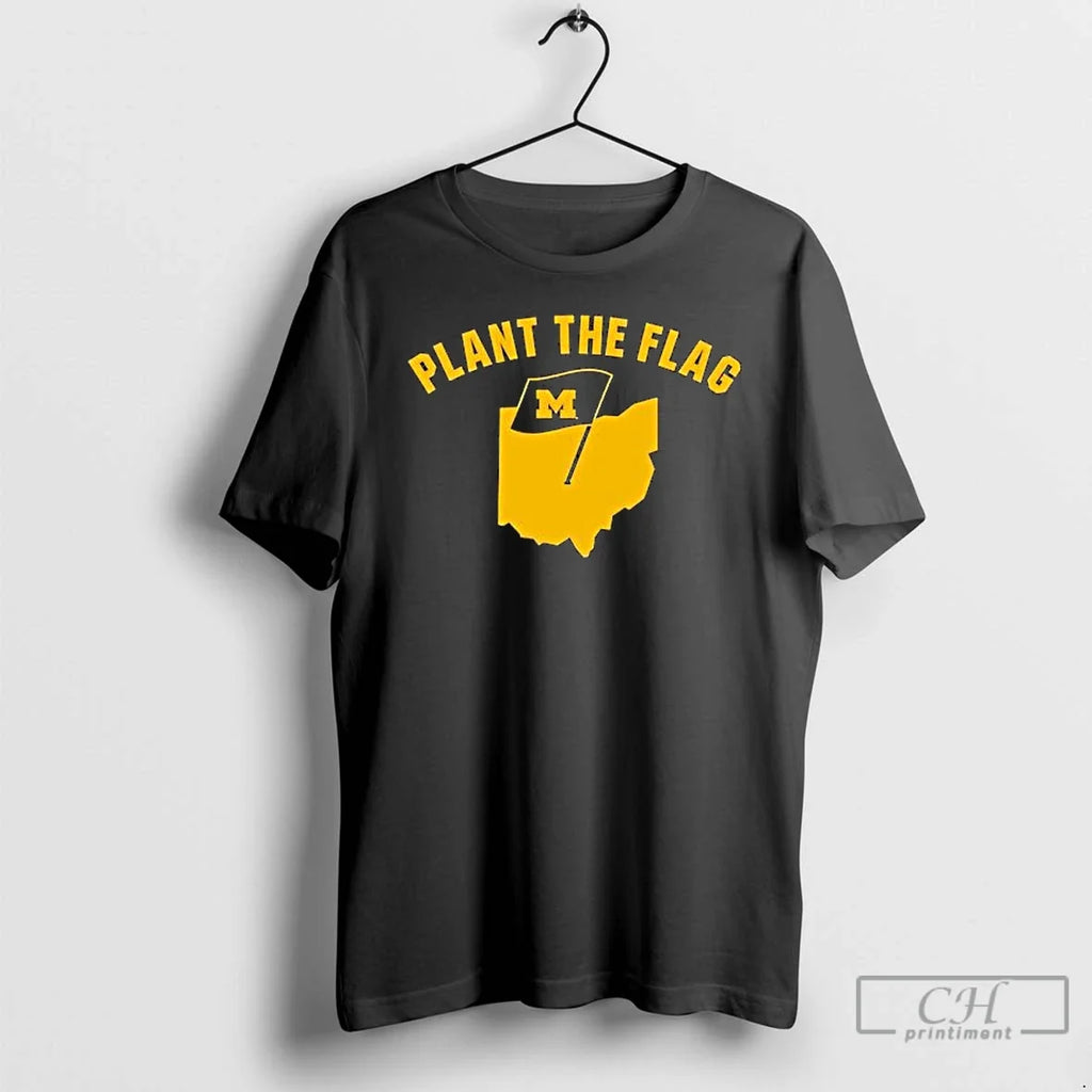 Plant Flag Michigan Football - Adult & Kids T-Shirts, Sweatshirts & Hoodies apparel design preview 1