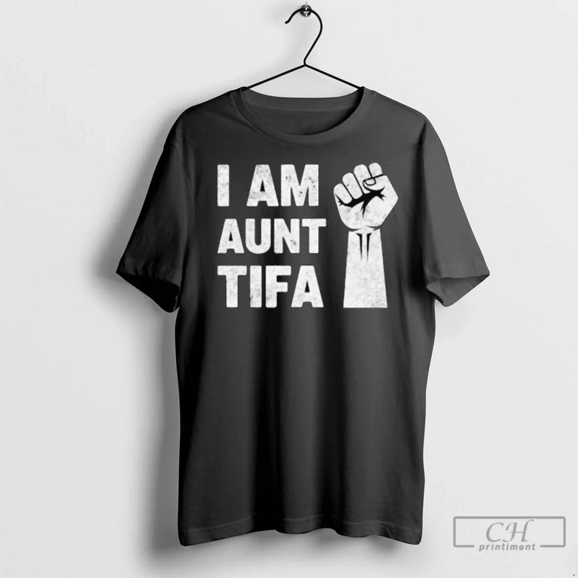 Premium Raised Fist I Am Aunt Tifa Long Sleve - Adult & Kids T-Shirts, Sweatshirts & Hoodies apparel design preview 1