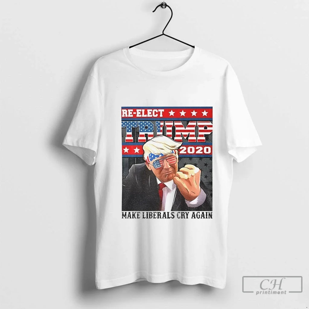 Premium Re Elect Trump 2020 Make Liberals Cry Again - Adult & Kids T-Shirts, Sweatshirts & Hoodies apparel design preview 1