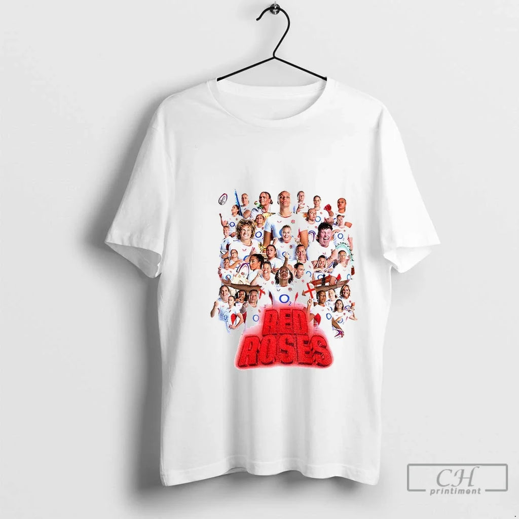 Premium Red Roses Womens Rugby World Cup 2025 - Adult & Kids T-Shirts, Sweatshirts & Hoodies apparel design preview 1