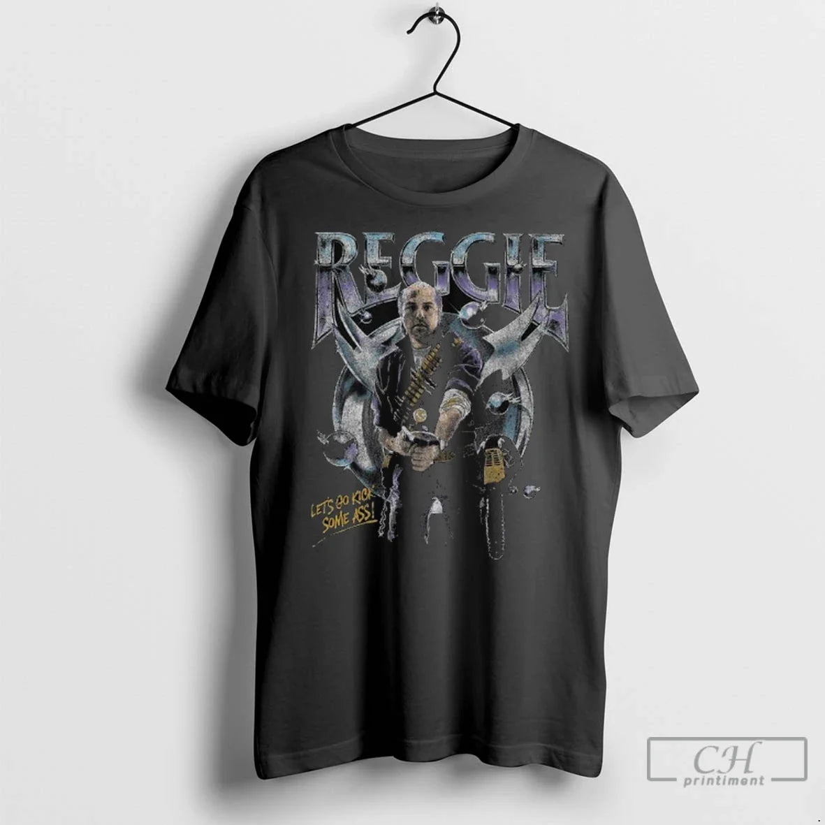 Premium Reggie Lets Go Kick Some Ass Long Sleve - Adult & Kids T-Shirts, Sweatshirts & Hoodies apparel design preview 1