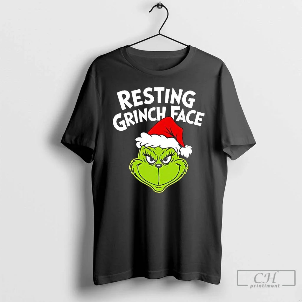Resting Grinch Face Funny Trends - Adult & Kids T-Shirts, Sweatshirts & Hoodies apparel design preview 1