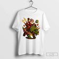 Rocket Triceratops Dinosaur Santa - Adult & Kids T-Shirts, Sweatshirts & Hoodies apparel design preview 1