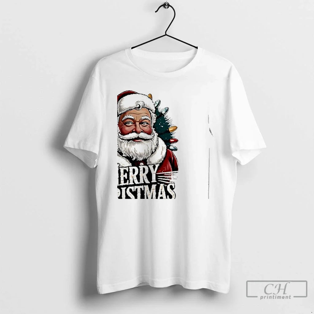 Santa Claus Funny Merry Lights - Adult & Kids T-Shirts, Sweatshirts & Hoodies apparel design preview 1