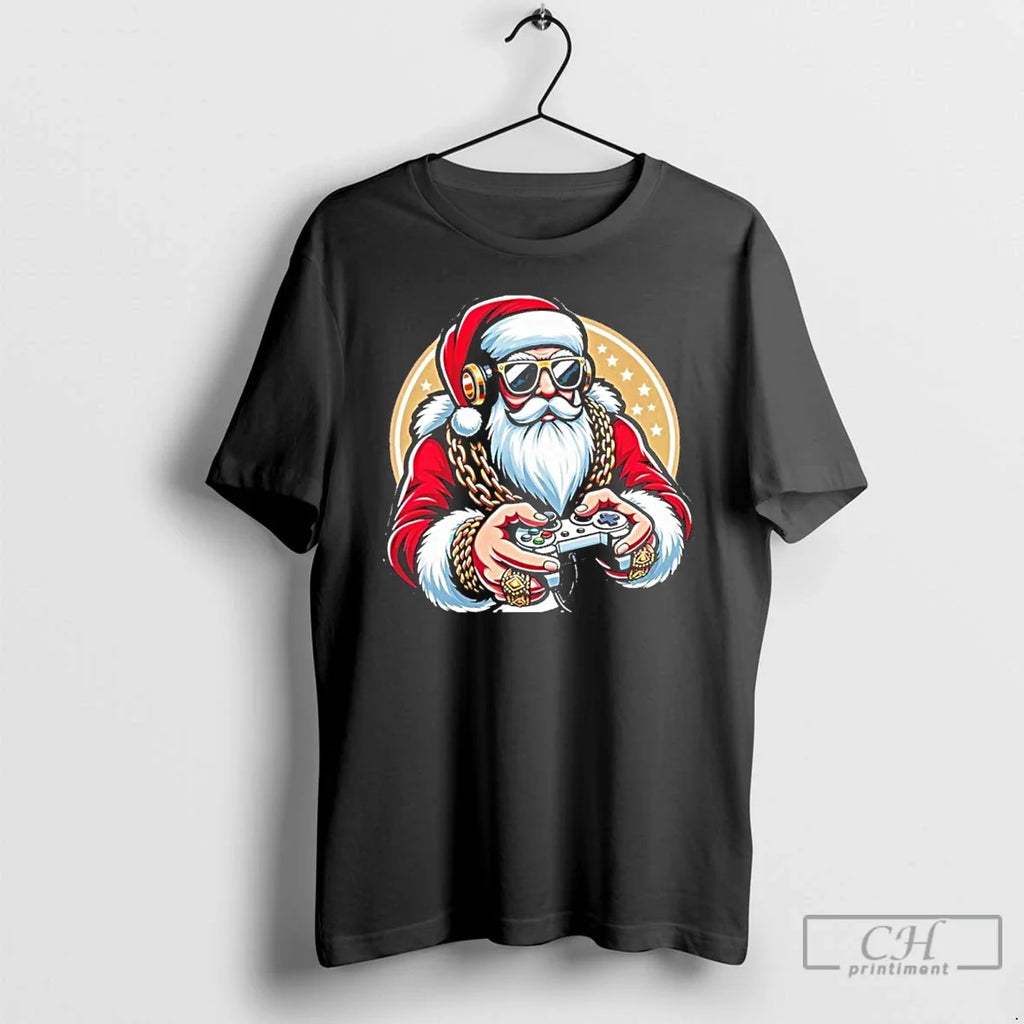 Santa Claus Player Game - Adult & Kids T-Shirts, Sweatshirts & Hoodies apparel design preview 1