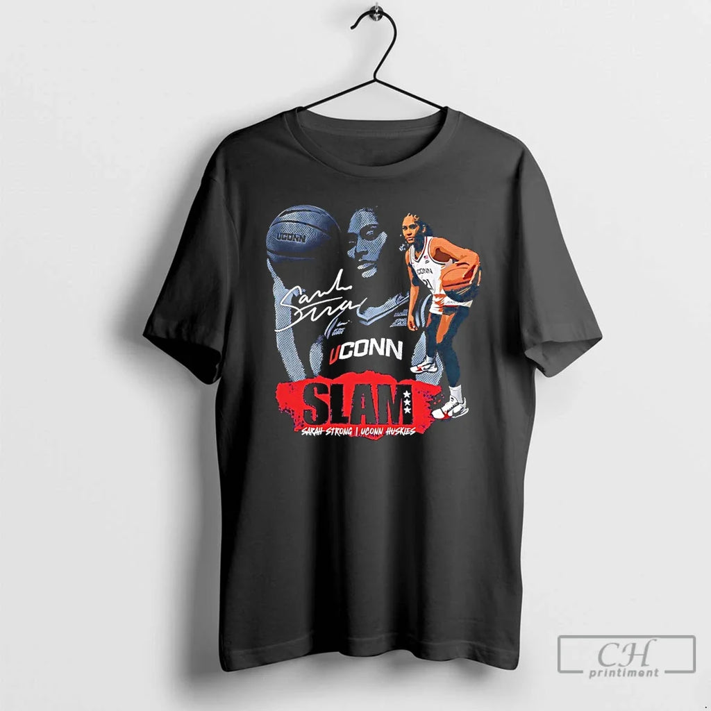 Sarah Strong Uconn Huskies Slam Autographed - Adult & Kids T-Shirts, Sweatshirts & Hoodies apparel design preview 1