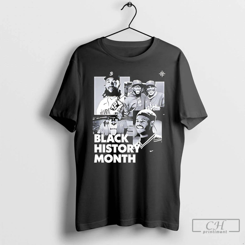 Seattle Mariners Ken Griffey Jr Black History Month - Adult & Kids T-Shirts, Sweatshirts & Hoodies apparel design preview 1