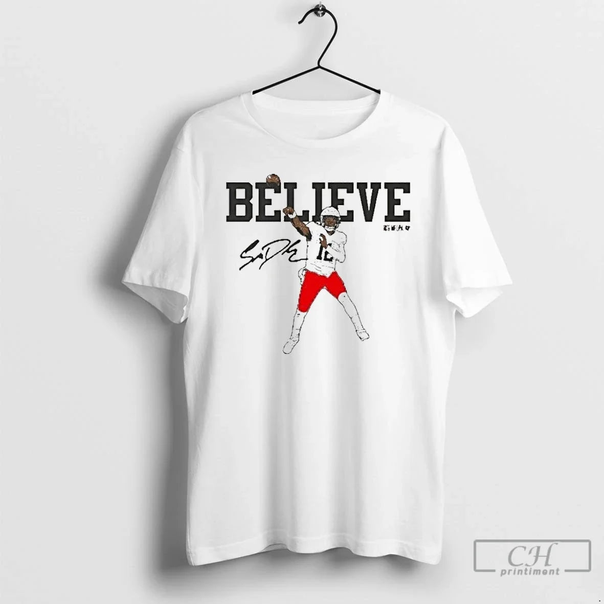 Shedeur Sanders Believe - Adult & Kids T-Shirts, Sweatshirts & Hoodies apparel design preview 1