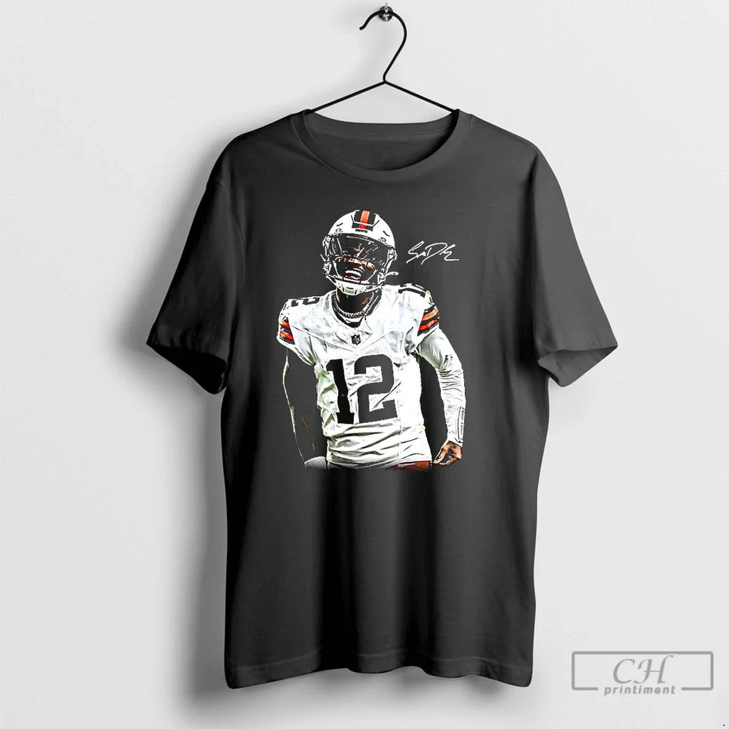 Shedeur Sanders Cleveland Browns Football Debut - Adult & Kids T-Shirts, Sweatshirts & Hoodies apparel design preview 1