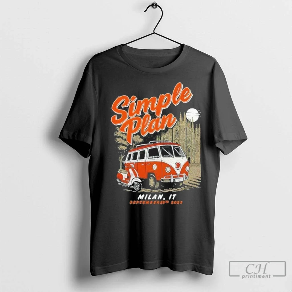Premium Simple Plan Show Milan Italy Sep 29 2025 - Adult & Kids T-Shirts, Sweatshirts & Hoodies apparel design preview 1