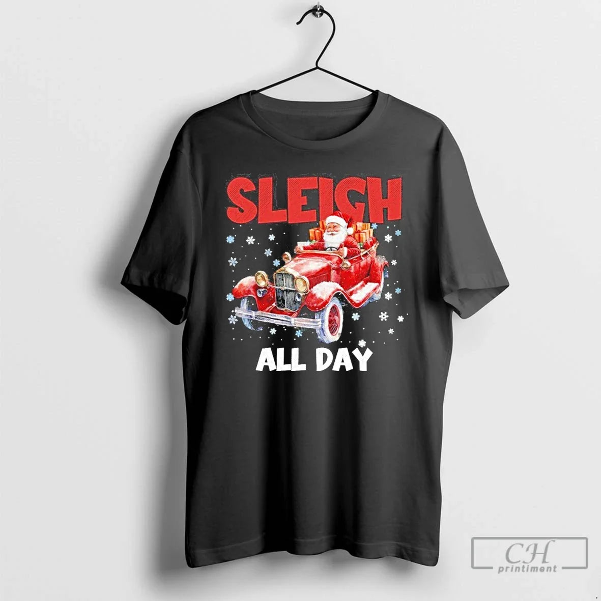 Sleigh All Day Vintage - Adult & Kids T-Shirts, Sweatshirts & Hoodies apparel design preview 1